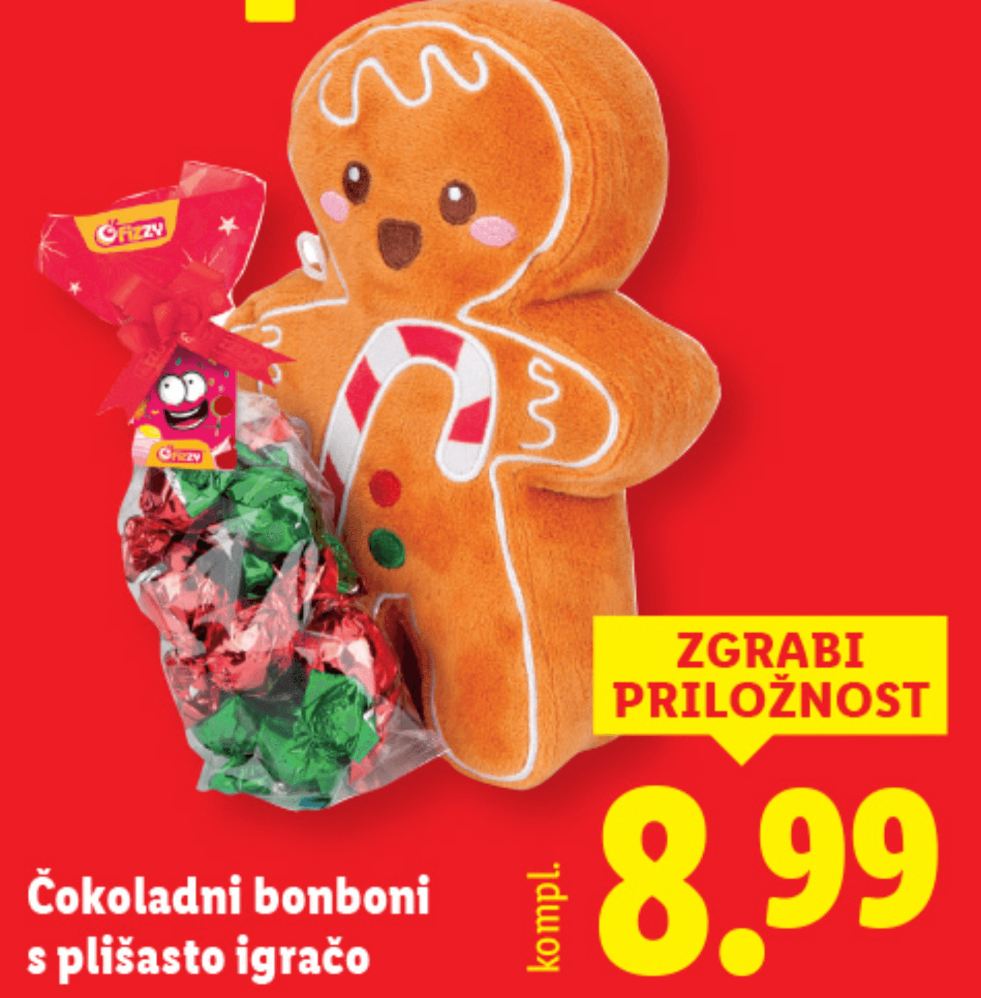 Čokoladni bonboni s plišasto igračo