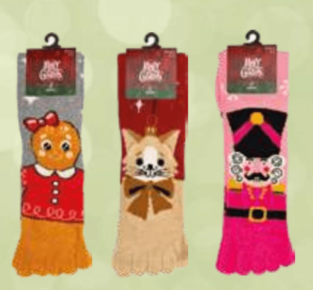 Ženske nogavice na prste z nedrsečim podplatom