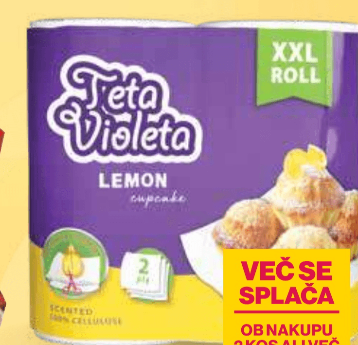 Papirnate brisače Teta Violeta XXL, 2/1 - Akcija v trgovini Mercator