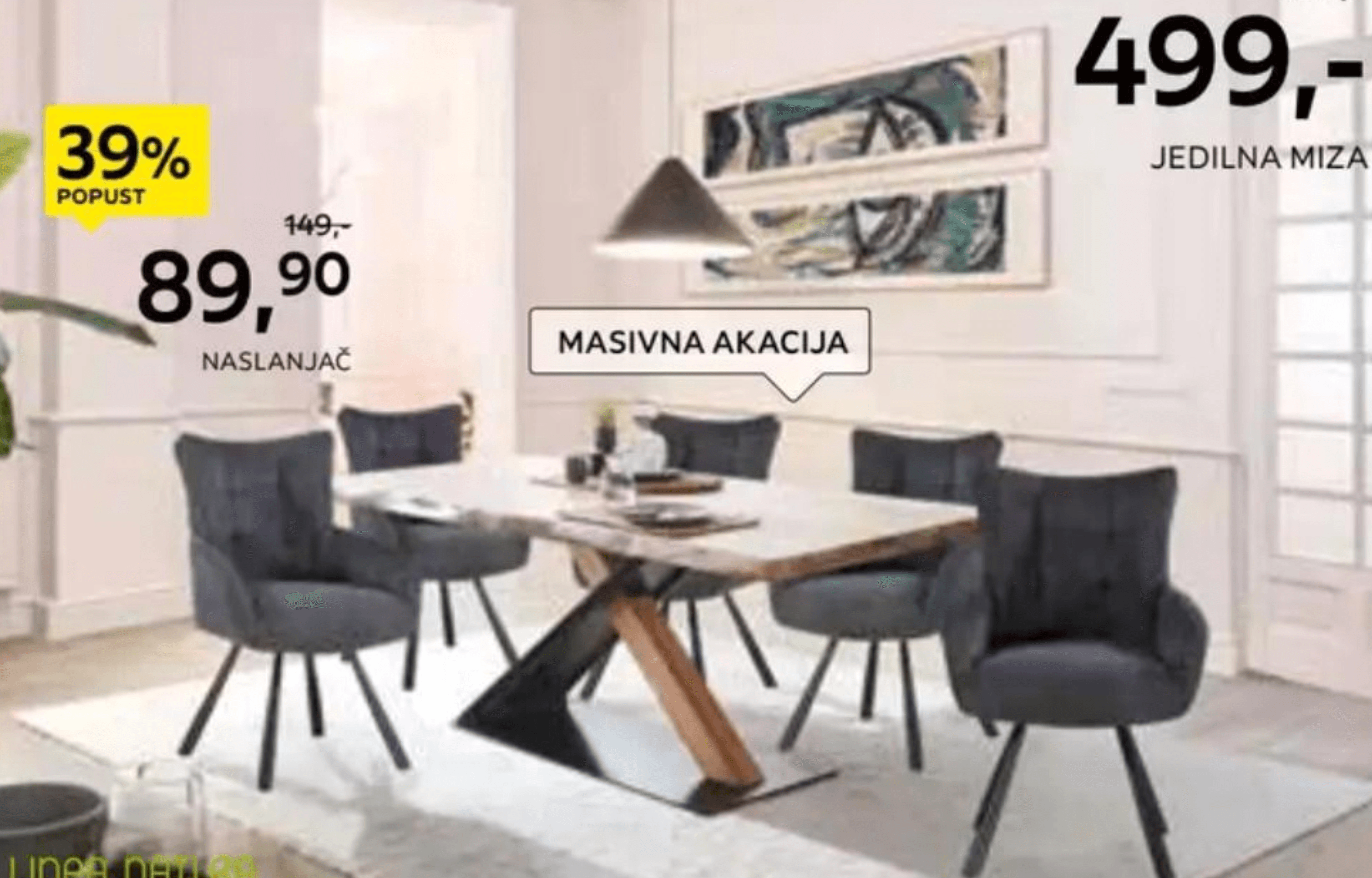 Jedilna miza - Akcija v trgovini Lesnina