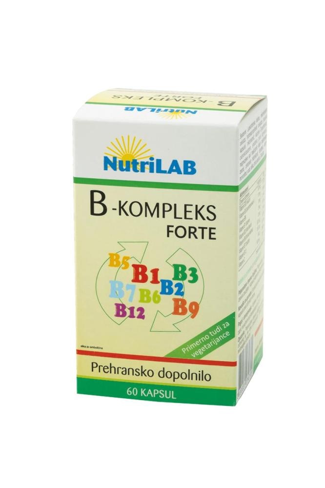 NutriLAB B-kompleks Forte prehransko dopolnilo 60 kosov