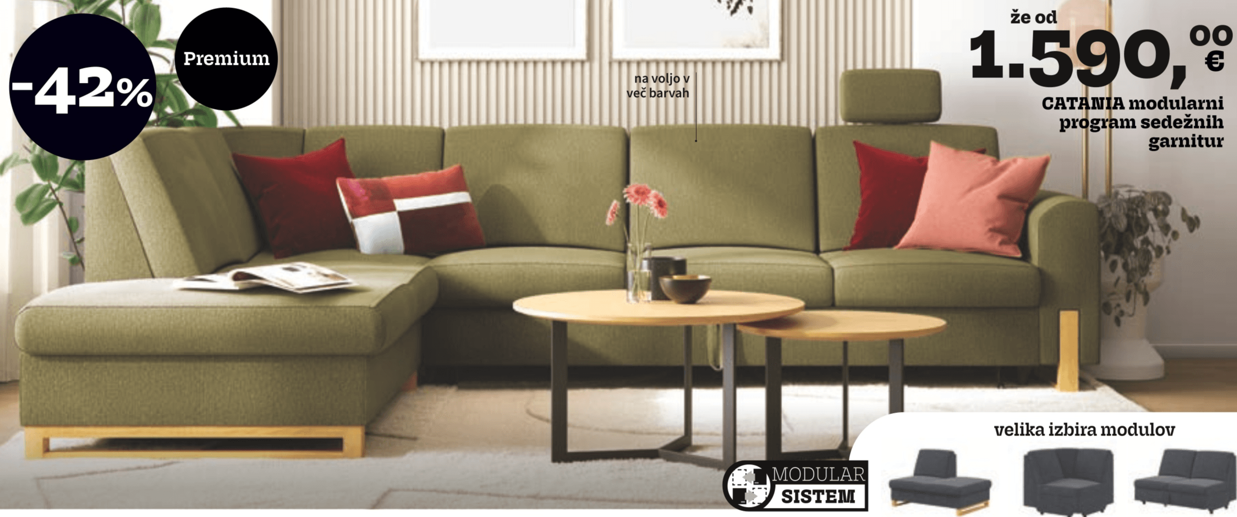 CATANIA modularni program sedežnih garnitur