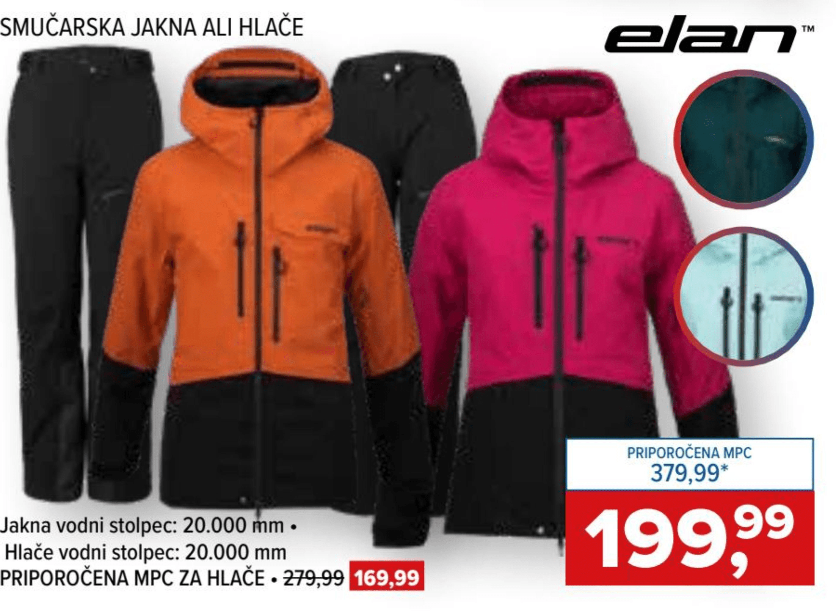 Smučarska jakna ali hlače Elan
