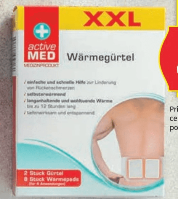 Active Med Grelni pas/obliž 2 kosa in 8 blazinic ali 8 kosov