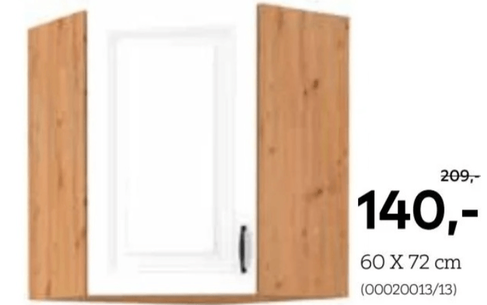 Xora kuhinjski element, viseča omarica z 1 vrati, 60 X 72 cm