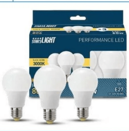 STARS LIGHT Komplet 3 LED-žarnic E27 60 W 3 kom