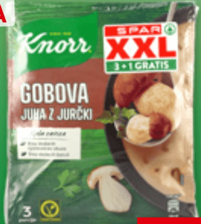 Gobova juha Knorr 4 x 50 g - Akcija v trgovini Spar