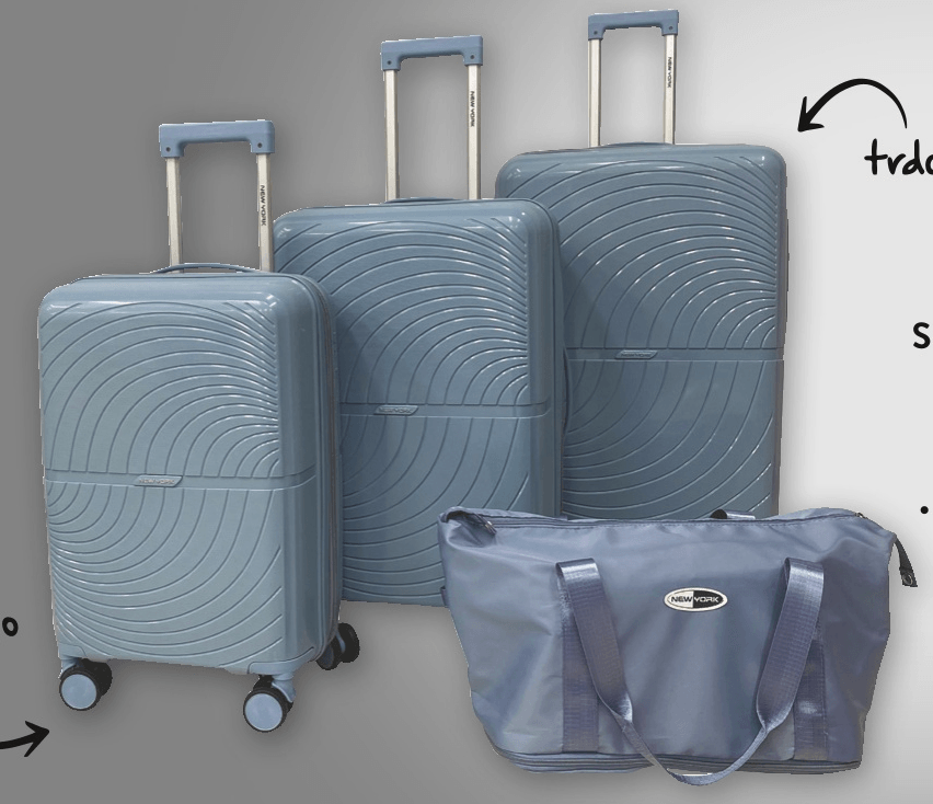 Set 3 kovčkov + potovalna torba