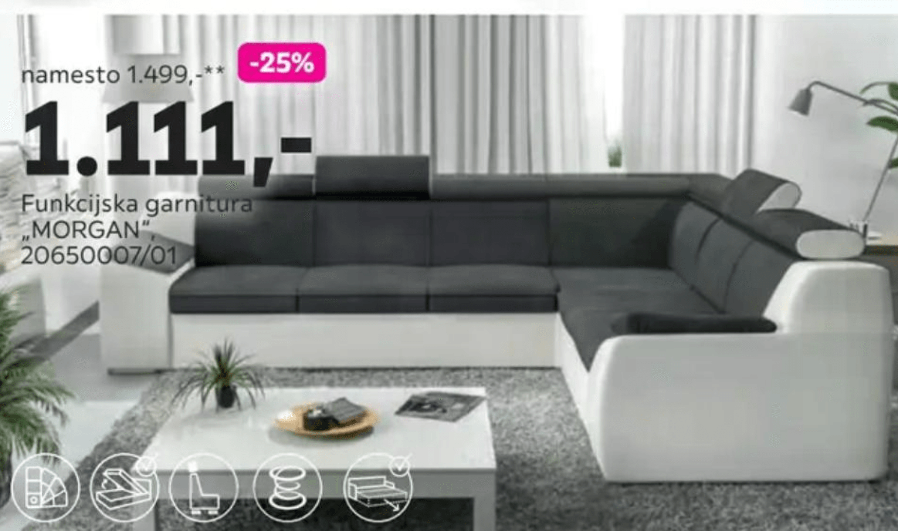 Funkcijska garnitura „MORGAN"