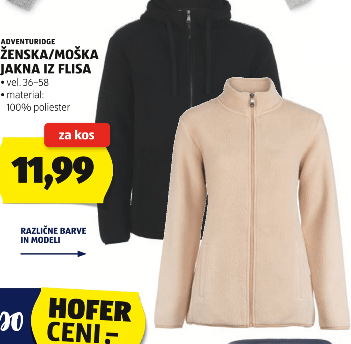 Ženska/moška jakna iz flisa vel. 36-58