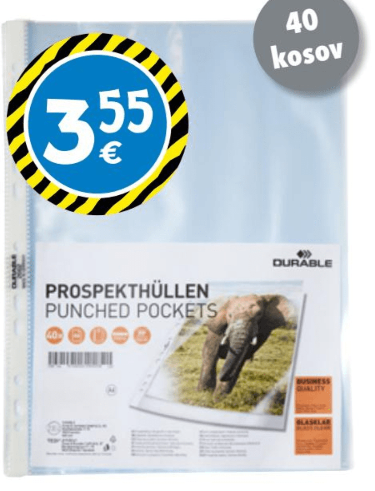 Prozorne mape 40 kosov - Akcija v trgovini Tedi