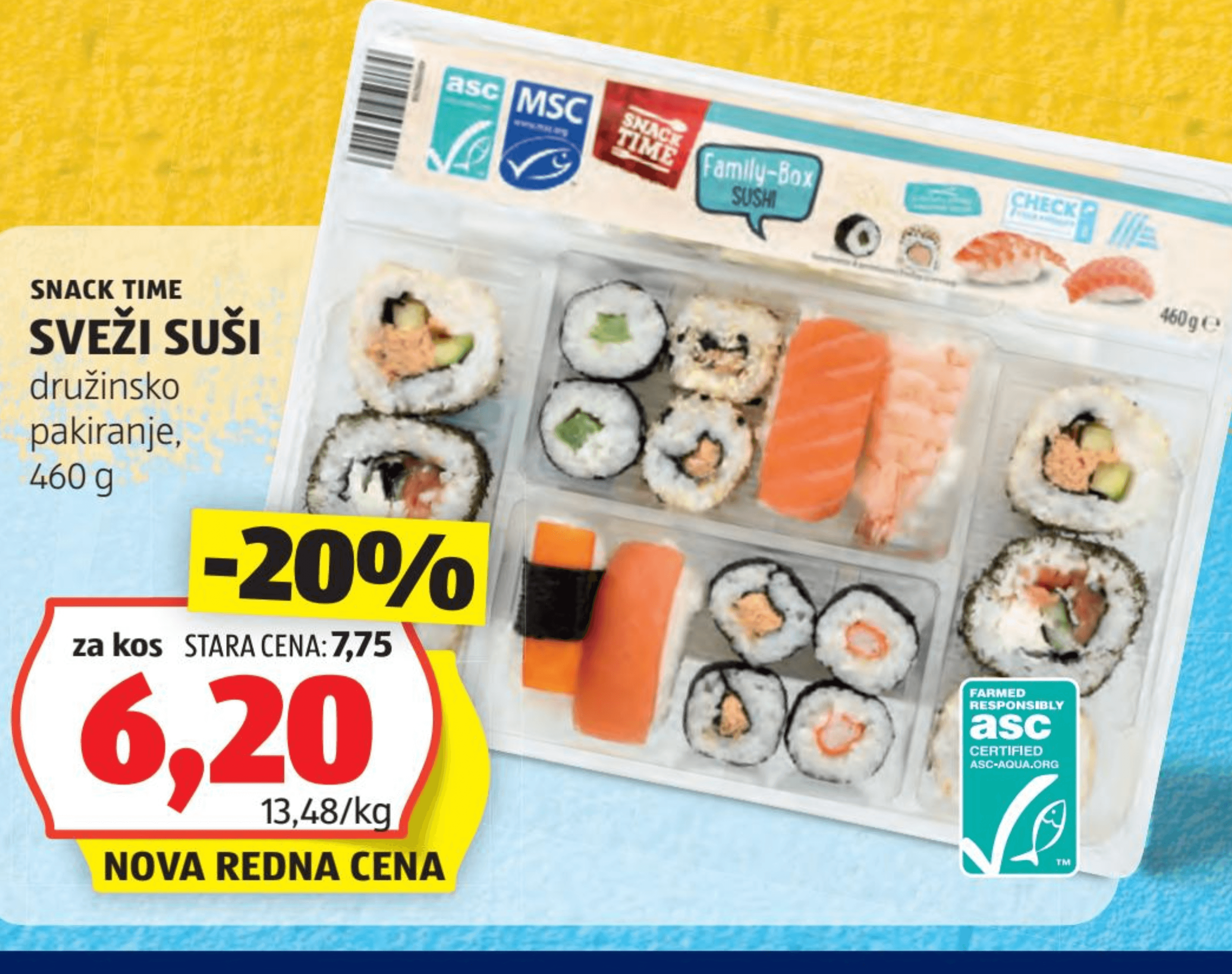 Snack Time Sveži Suši 460 g