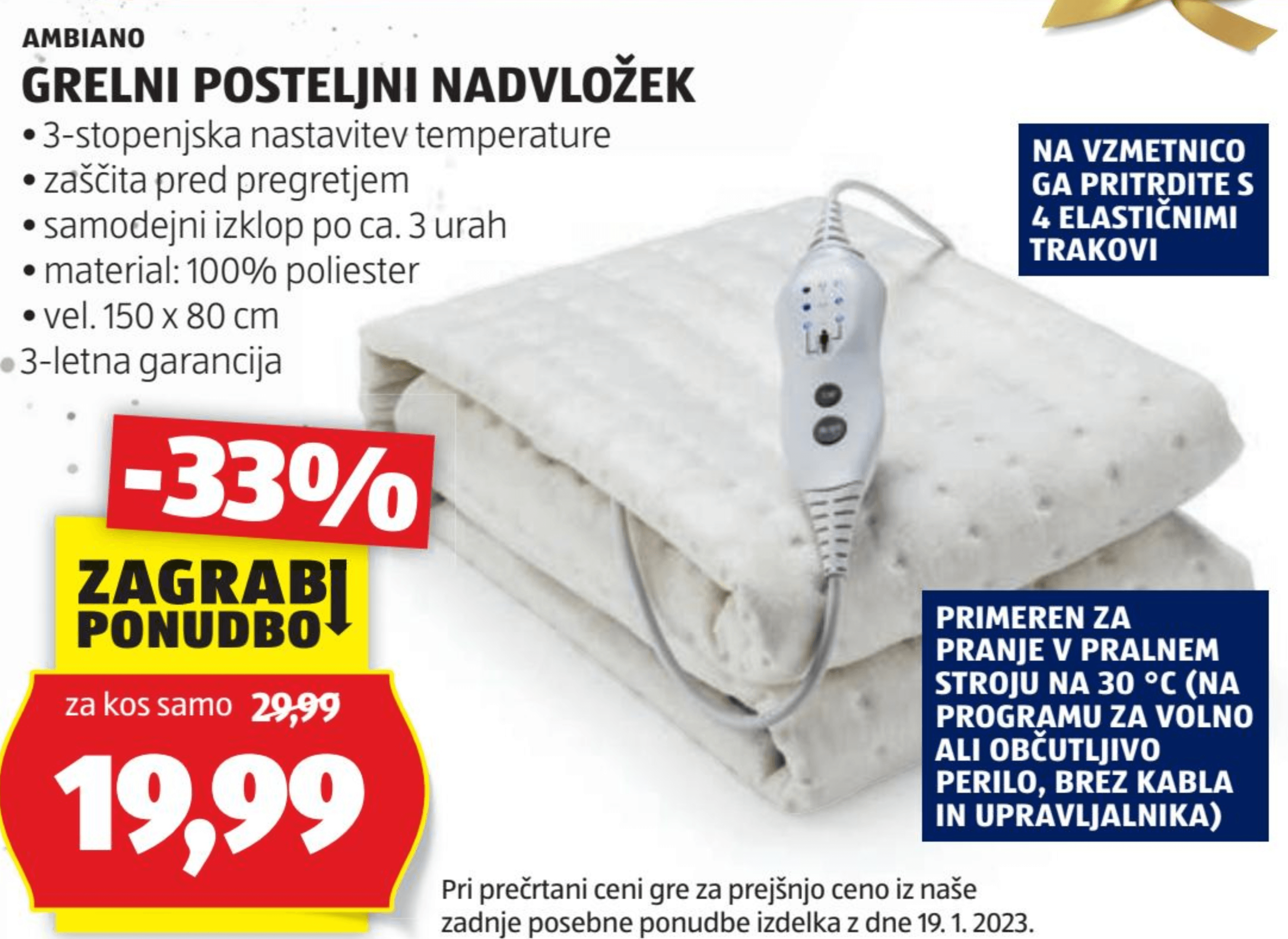 Ambiano Grelni posteljni nadvložek