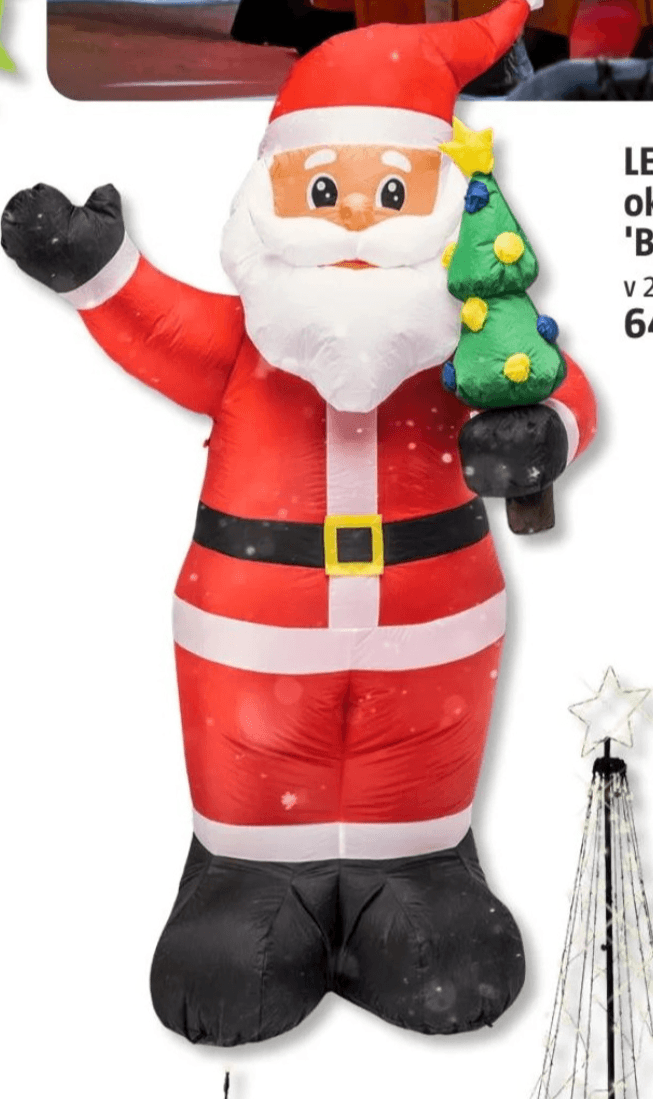 LED napihljiva okrasna figura 'Božiček'