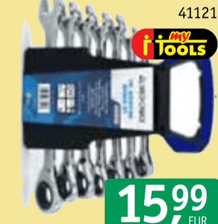 Set viličasto obročnih ključev z ragljo 7 kos, 8 - 17 mm