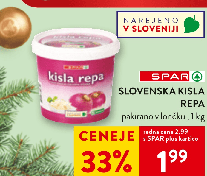 Slovenska kisla repa 1 kg