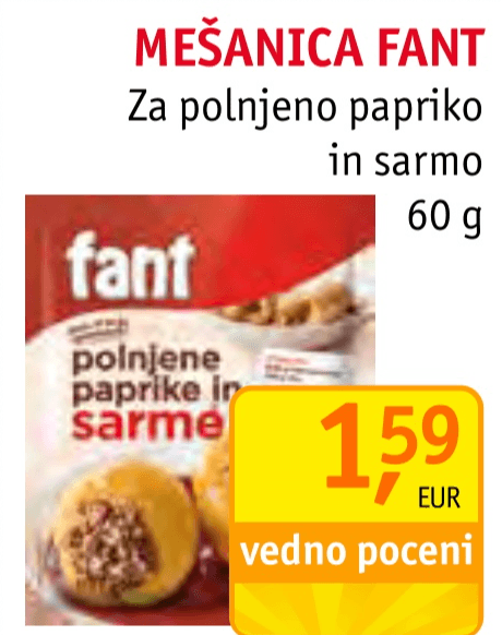 Mešanica Fant za polnjeno papriko in sarmo 60 g