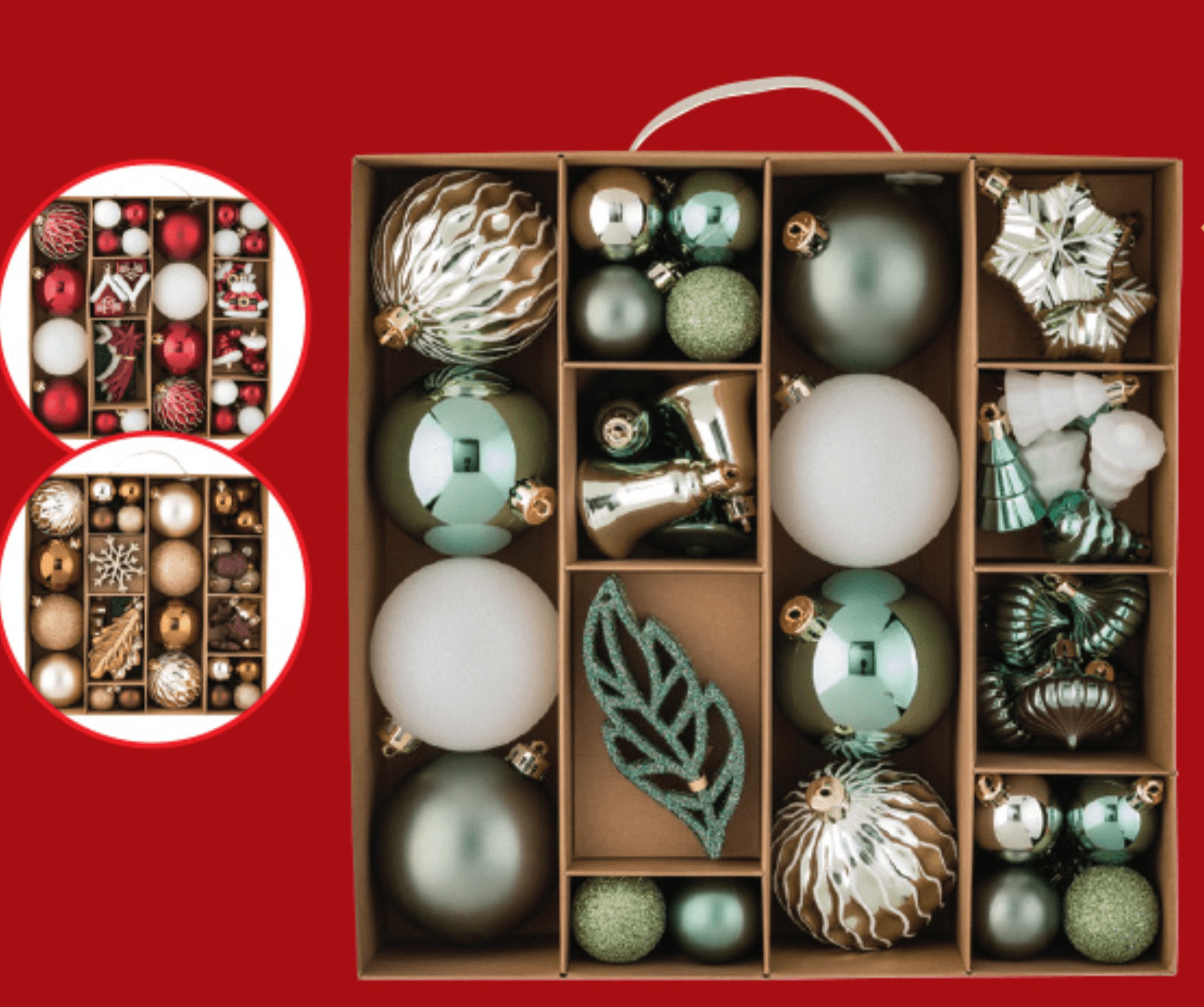 LIVARNO home Okraski za božično drevo 51-delni komplet