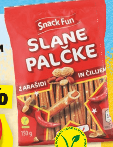 Snack Fun Slane palčke z arašidi in čilijem 150 g