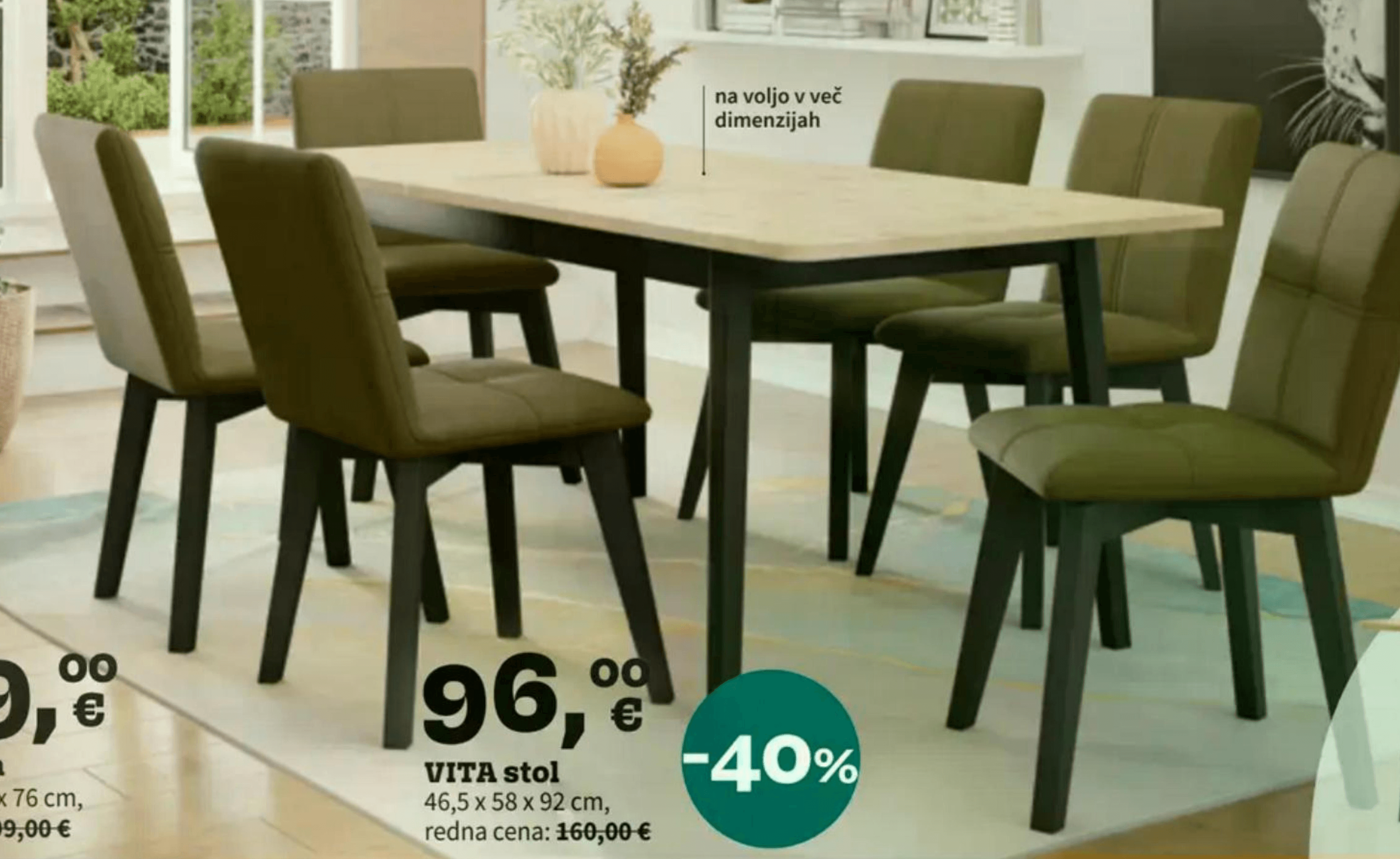 VITA stol - Akcija v trgovini Prima