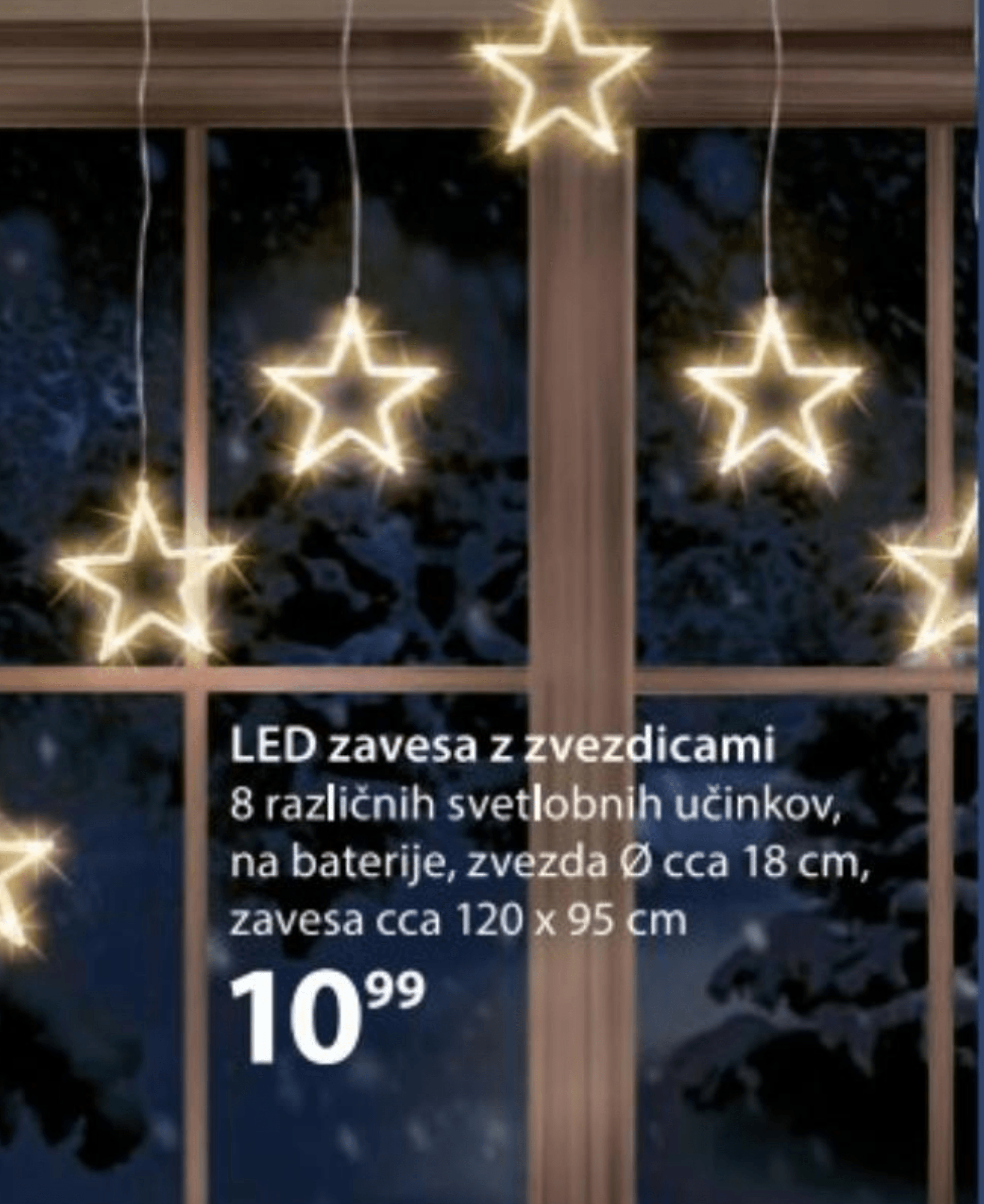LED zavesa z zvezdicami