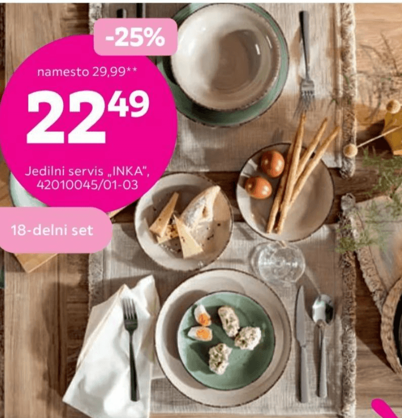 Jedilni servis „INKA" 18-delni set