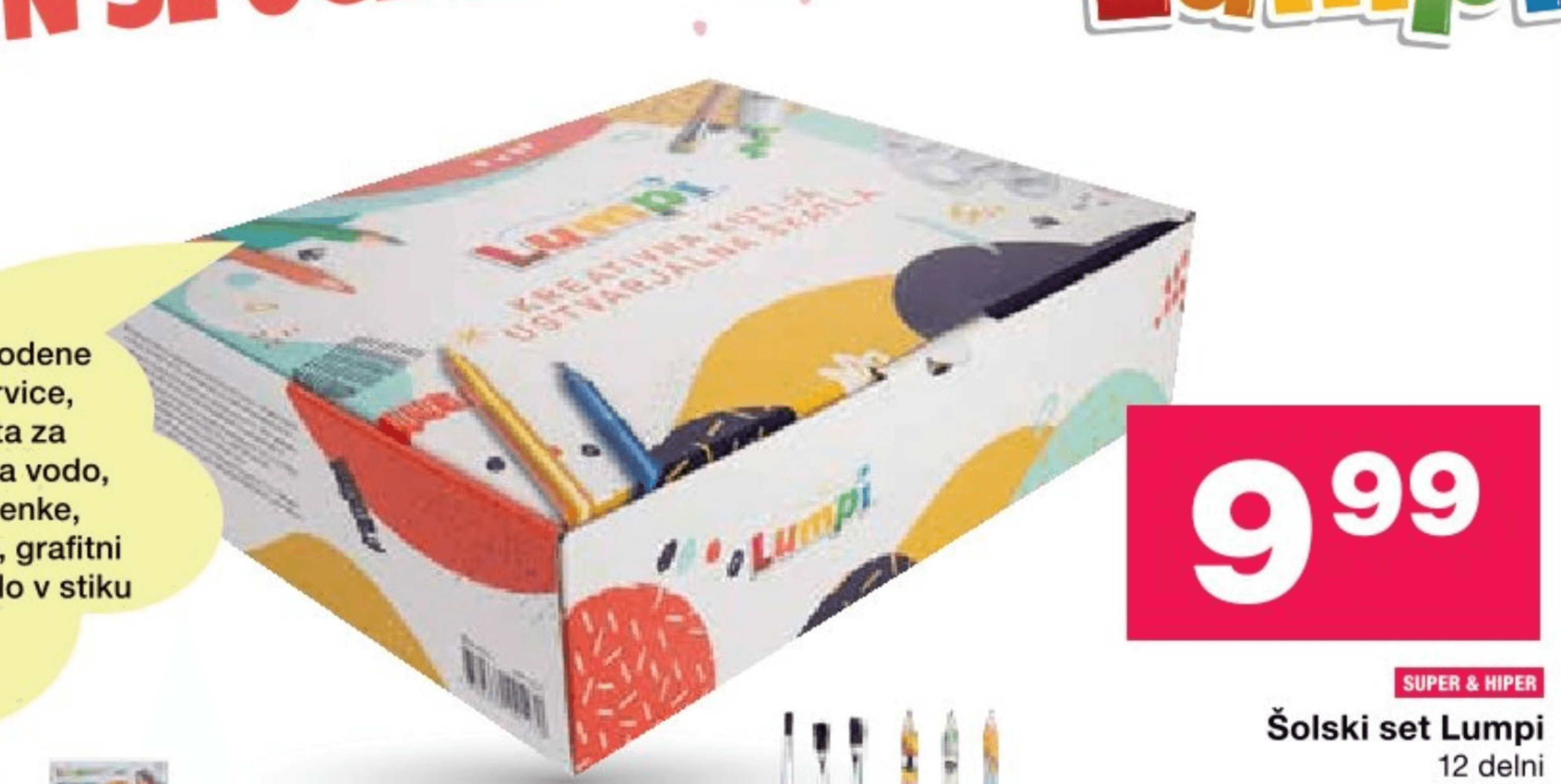 Šolski set Lumpi 12 delni