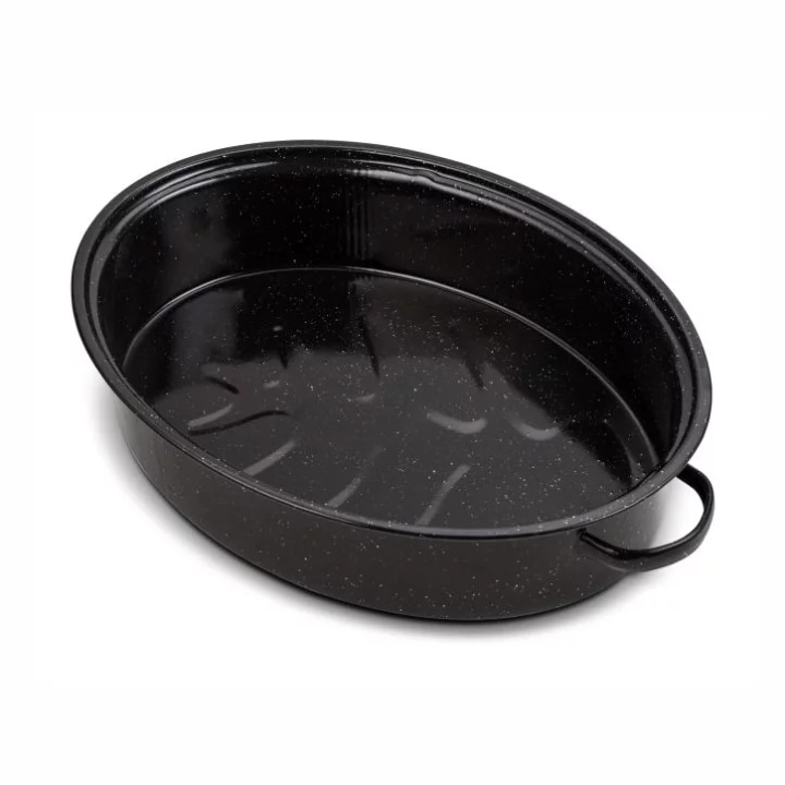 Oval s pokrovko emajliran 39 x 27,4 x 17,5 cm