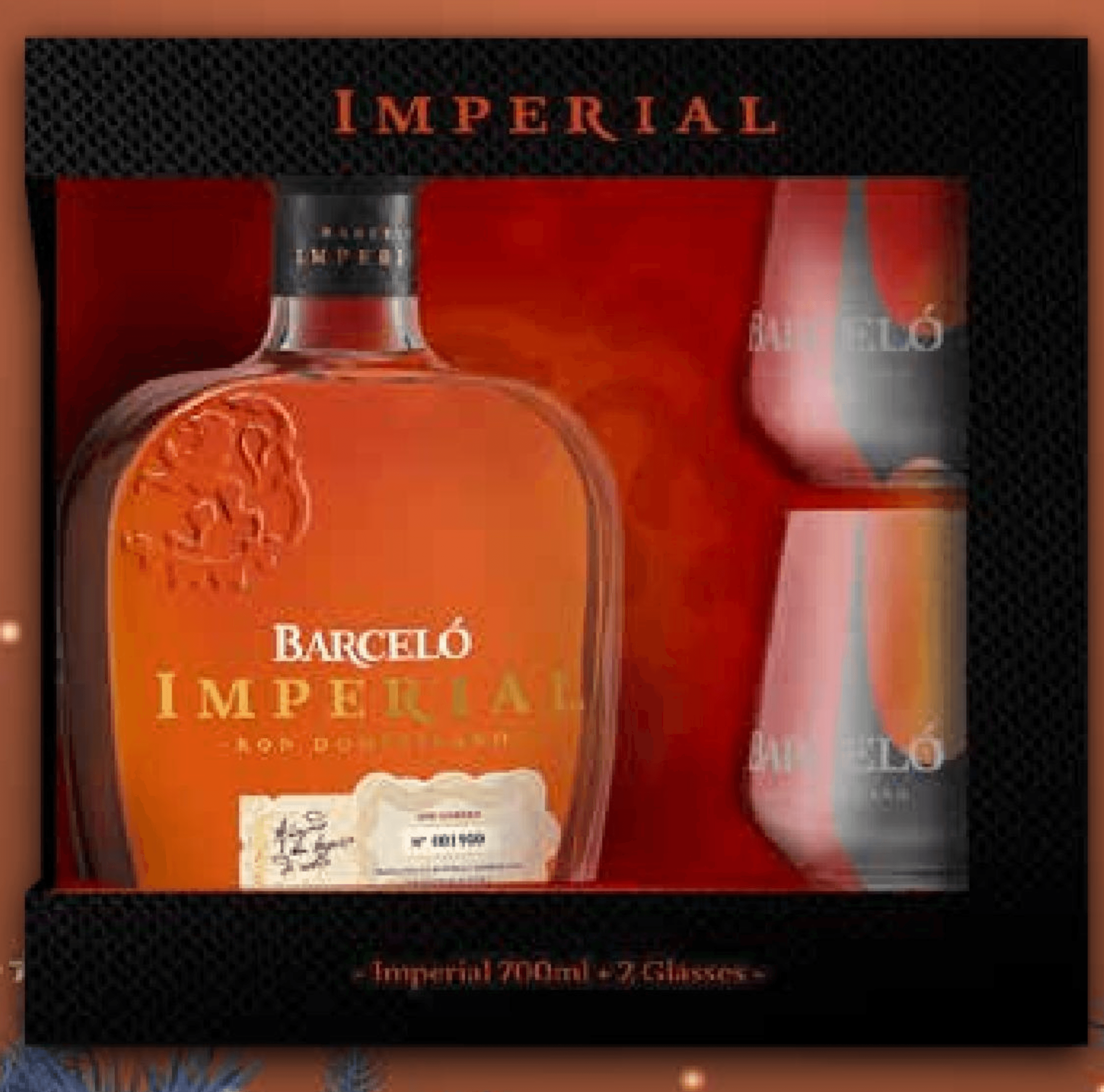 Rum Barceló Imperial 0,7 l + 2 kozarca