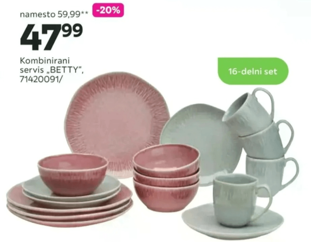 Kombinirani servis „BETTY" 16-delni set