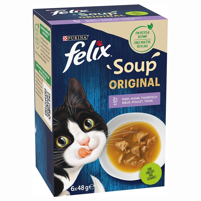 Felix Soup Hrana za mačke 6 x 48 g