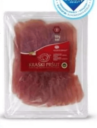 Kraški pršut ZOP, rezine 100 g