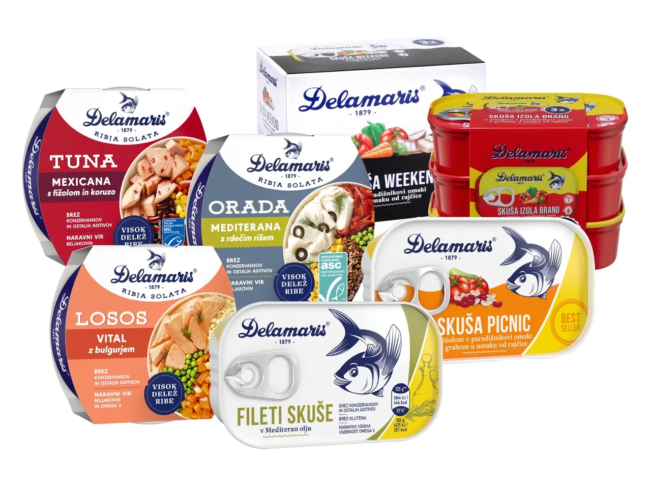 Delamaris Izbor skuš in ribjih solat