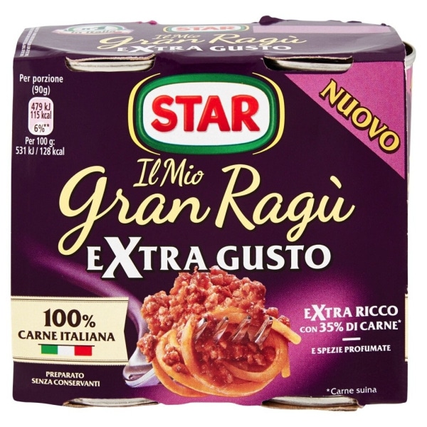 Mesna omaka Gran Ragu Star 2x 180 g ali 3x 100 g