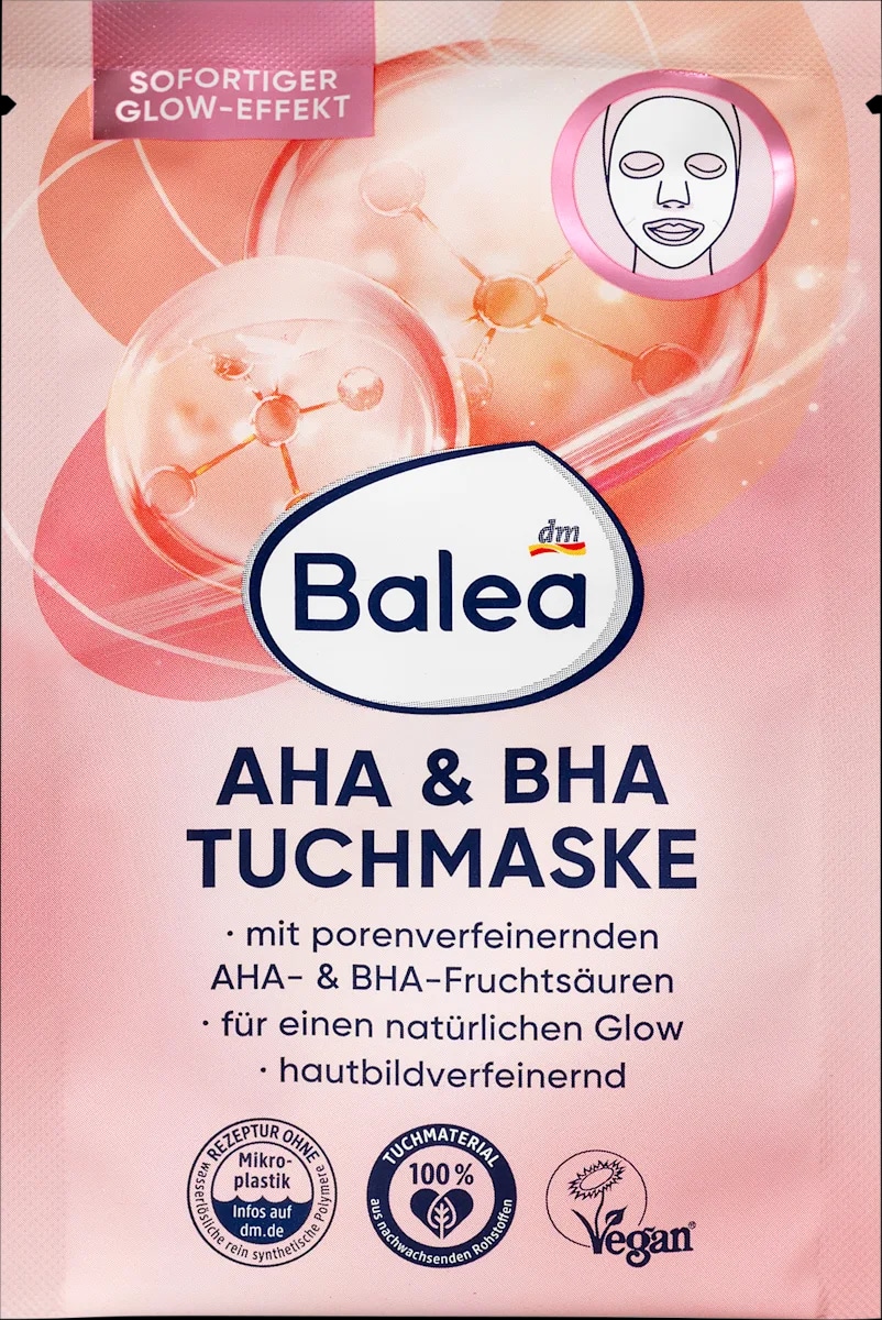 Balea AHA & BHA maska za obraz 1 kos