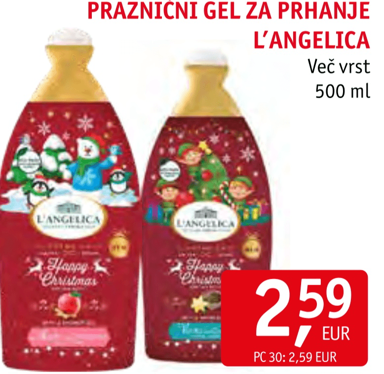 Praznični gel za prhanje L'Angelica 500 ml