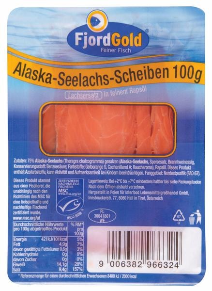 Aljaški polak rezine FjordGold 100 g