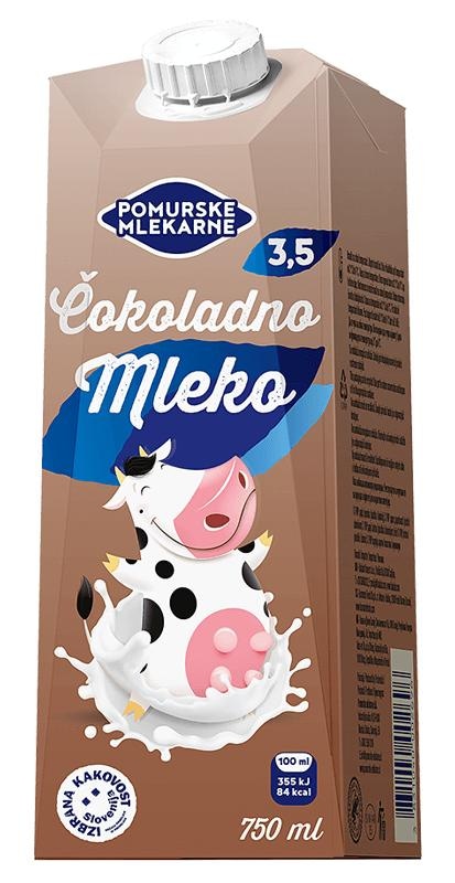 Čokoladno mleko Pomurske mlekarne 750 ml