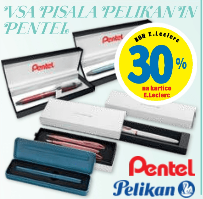Pelikan in Pentel Pisala