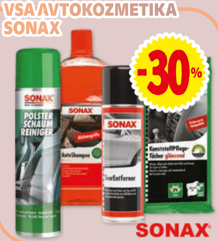 Vsa avtokozmetika Sonax - Akcija v trgovini E.Leclerc