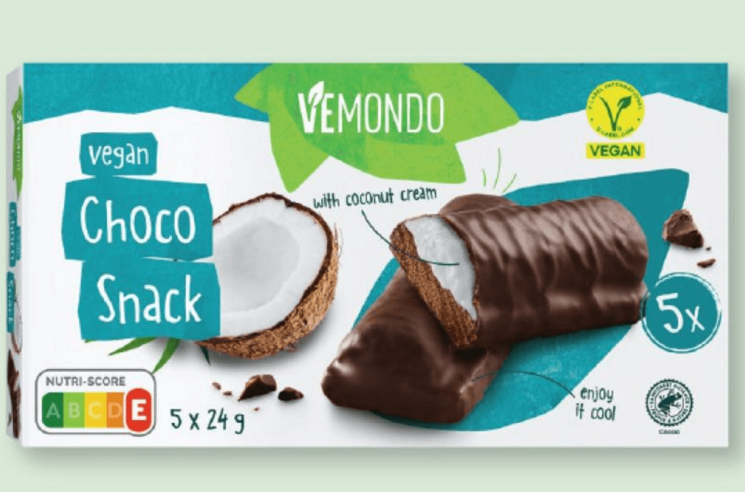 Vemondo Veganska ploščica s kokosovo kremo 5x24 g