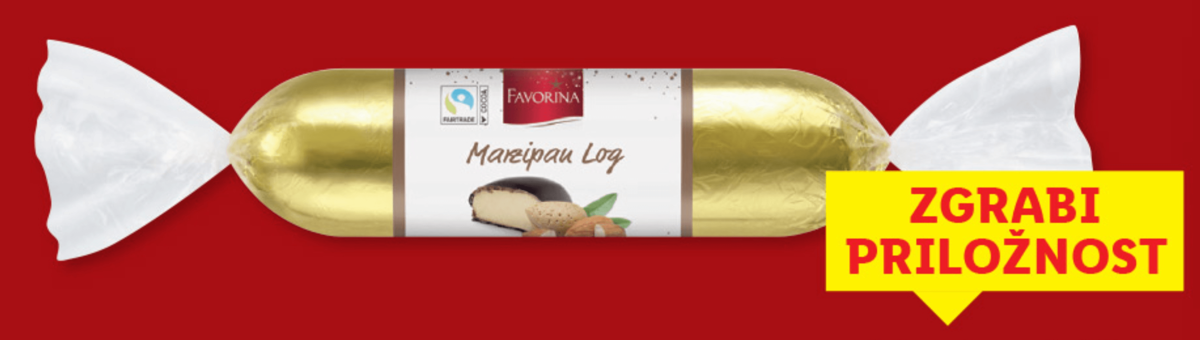 Favorina Marcipanova ploščica oblita s čokolado 175 g