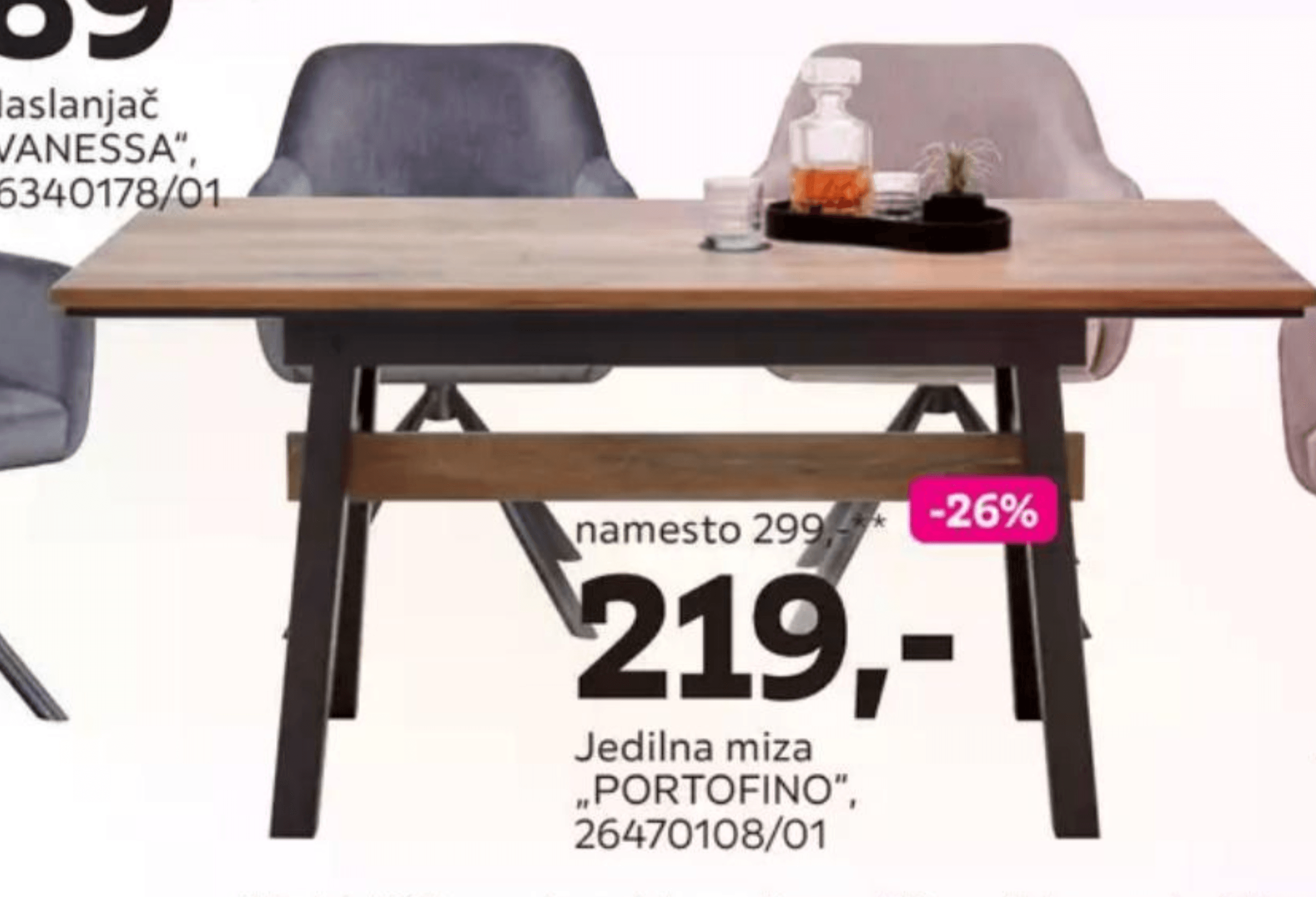 Jedilna miza „PORTOFINO"