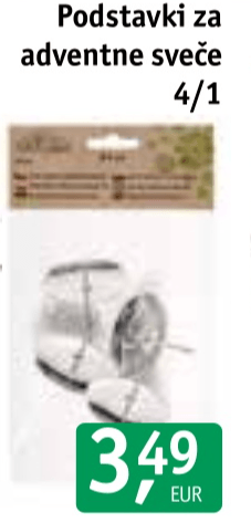 Podstavki za adventne sveče 4 kom