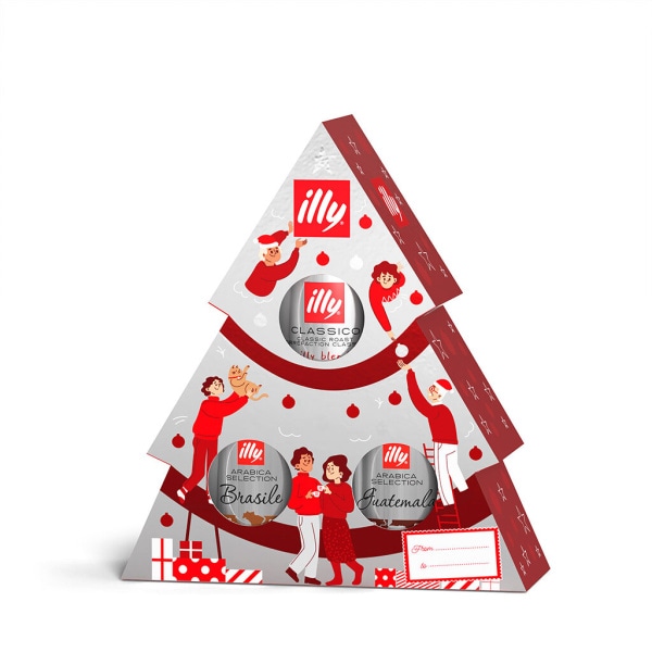 Darilni paket Illy božično drevo 3x125 g