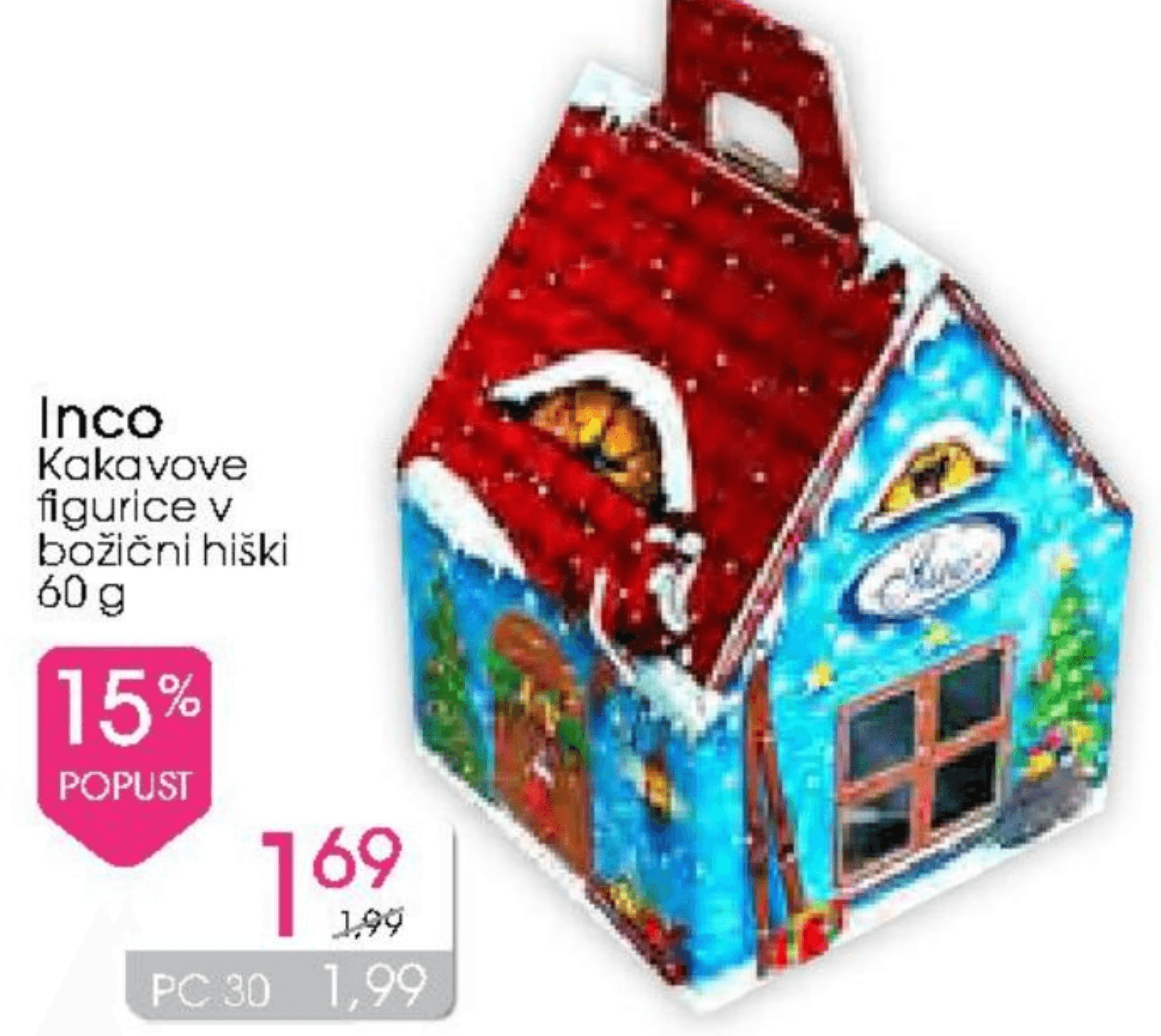 Inco Kakavove figurice v božični hiški 60 g