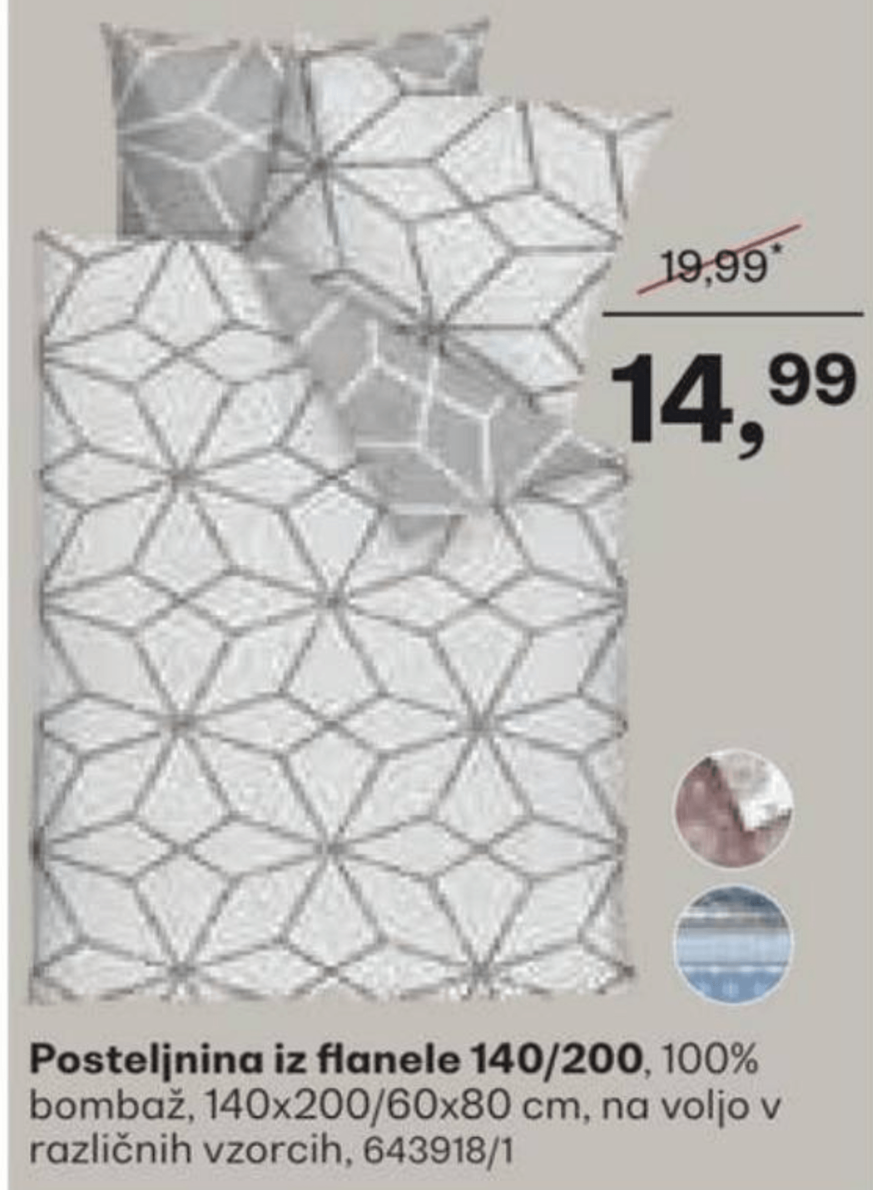 Posteljnina iz flanele 140/200