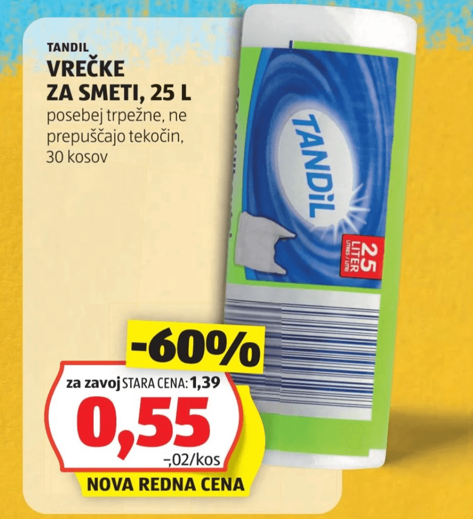 Tandil Vrečke za smeti 25 L, 30 kosov