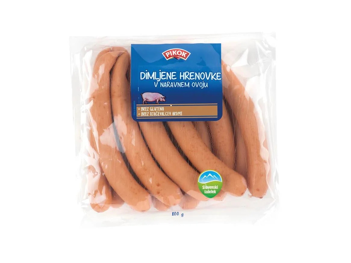 Pikok Hrenovke v naravnem ovoju 800 g Pikok