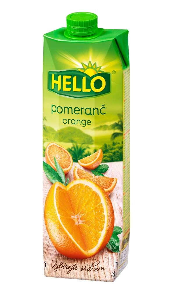 100 % Pomarančni sok Hello 1 L
